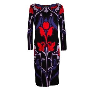 Gucci Multicolor Printed Long Sleeve Dress size small